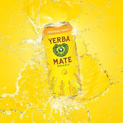 Guayakí Organic Yerba Mate Enlighten Mint, 15.5 fl oz Can, Sparkling Herbal Tea with Caffeine, Plant-Based Energy Drink