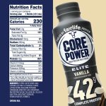 Core Power Elite High Protein Shake with 42g Protein by fairlife, Vanilla, 14 fl oz, 12 count - Image 2