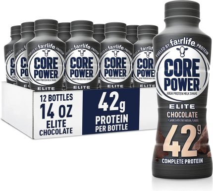 Fairlife Core Power Elite 42g High Protein Milk Shakes, Ready to Drink for Workout Recovery, Chocolate, 14 Fl Oz (Pack of 12)