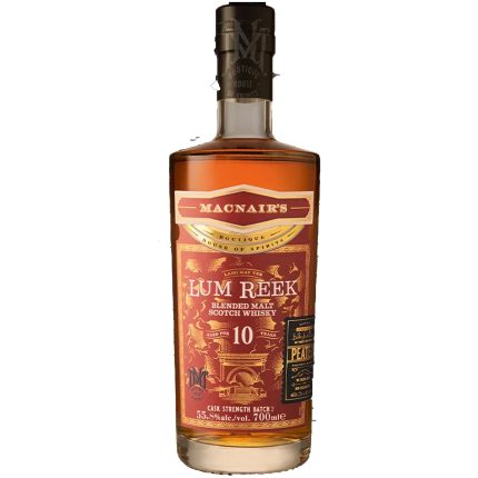 MacNair's Batch 1 10 Years Old Cask Strength Lum Reek Peated Blended Malt Scotch Whiskey