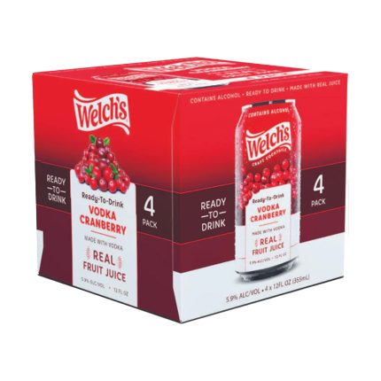 Welch's Craft Cocktails Vodka Cranberry 4 Pack