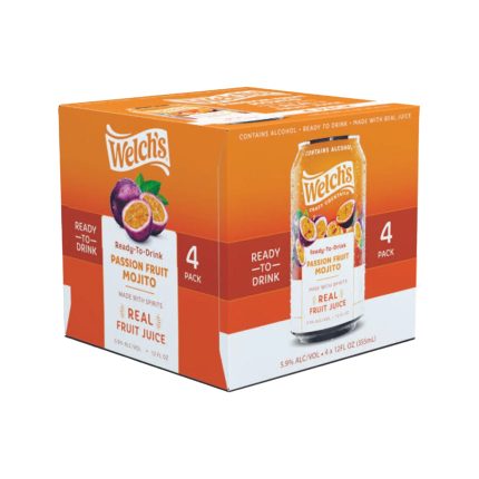 Welch's Craft Cocktails Passion Fruit Mojito 4 Pack